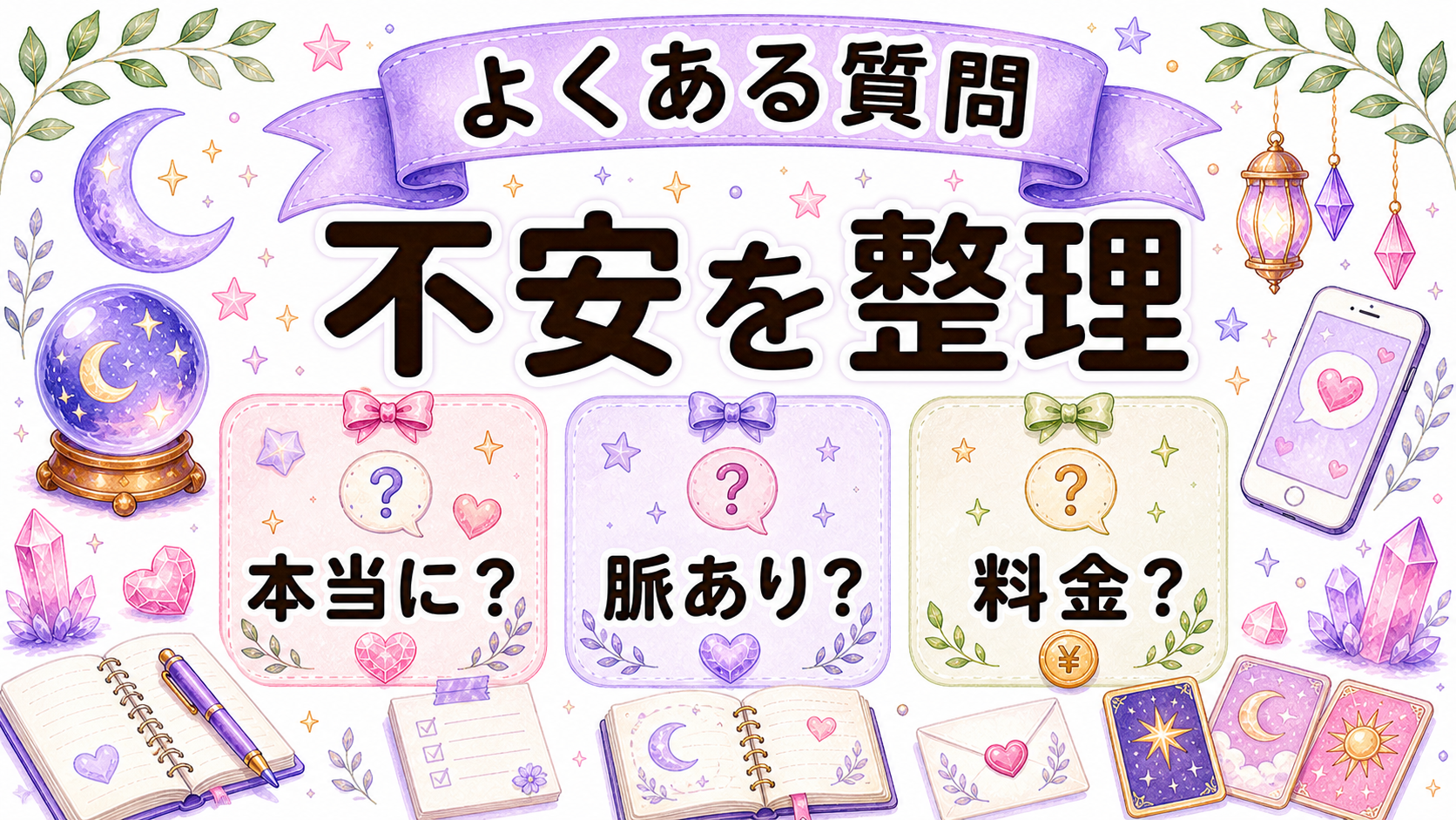 職場恋愛占い相談のFAQ図解