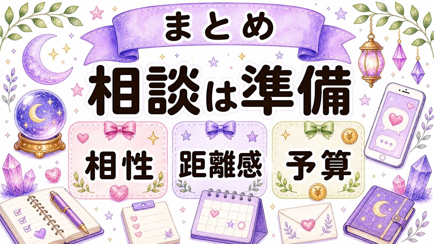 職場恋愛を占いで相談する時のまとめ図解