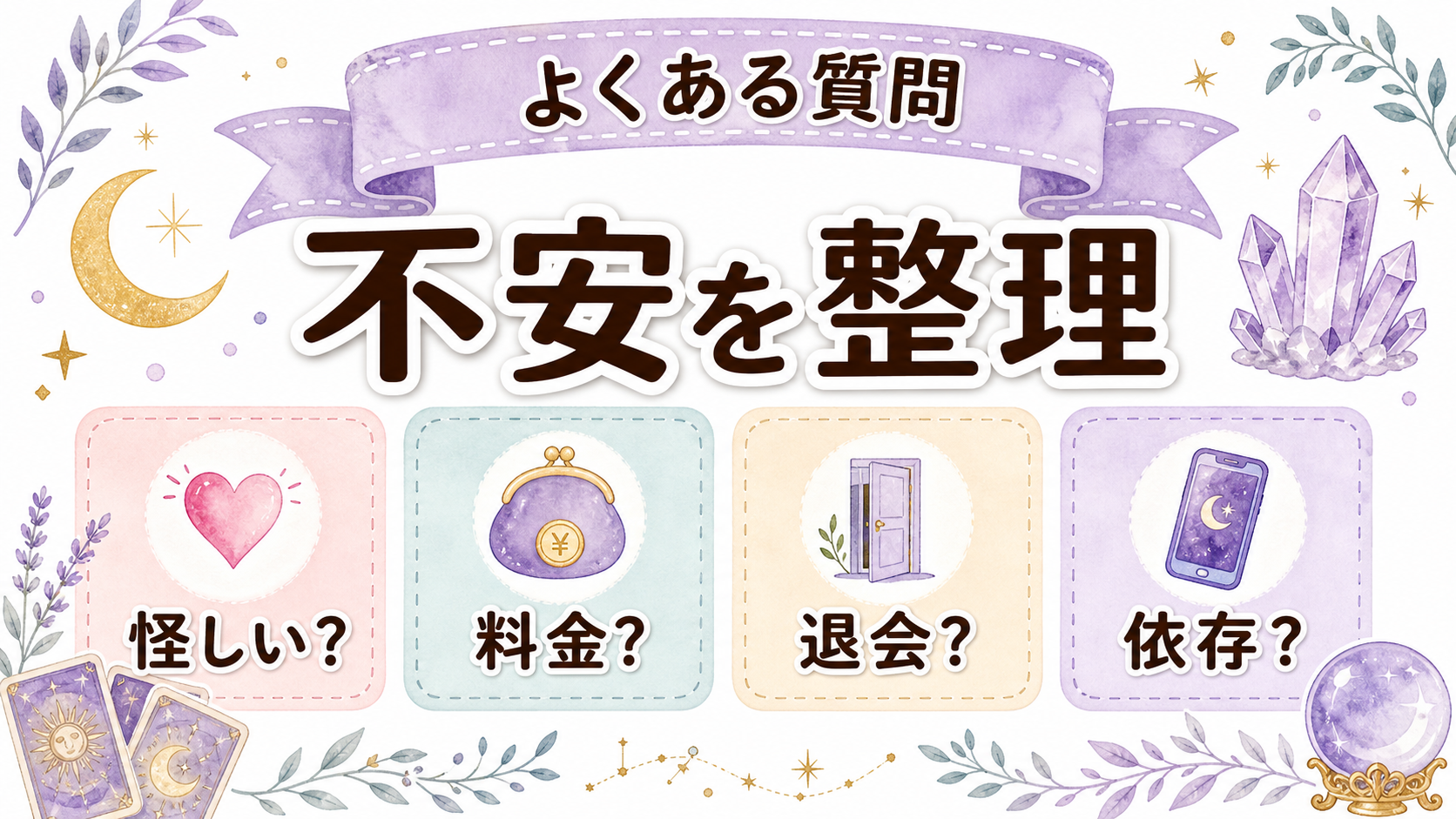 怪しい電話占いの見分け方のよくある質問を示す図解