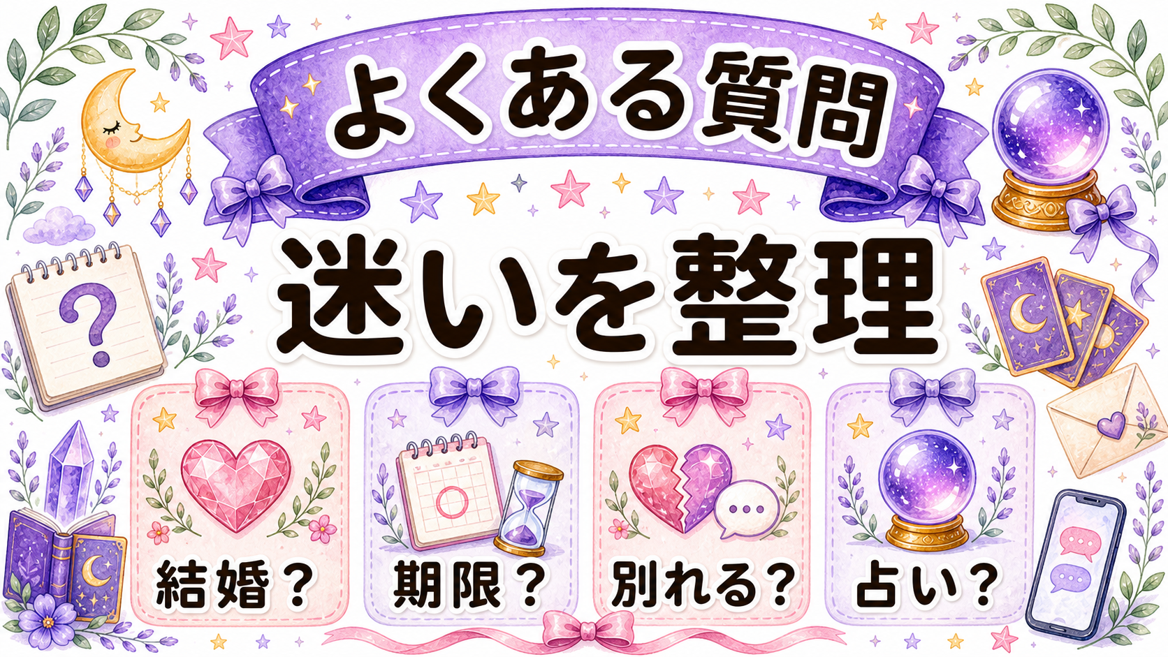 彼の結婚意思のよくある質問を示す図解