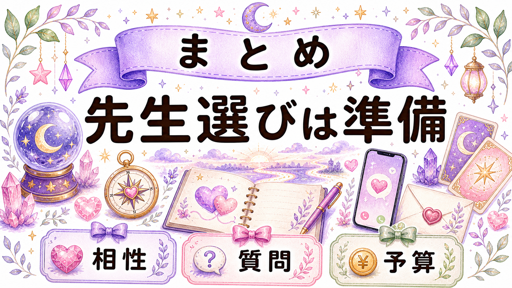 復縁占いで当たる先生探しのまとめ図解