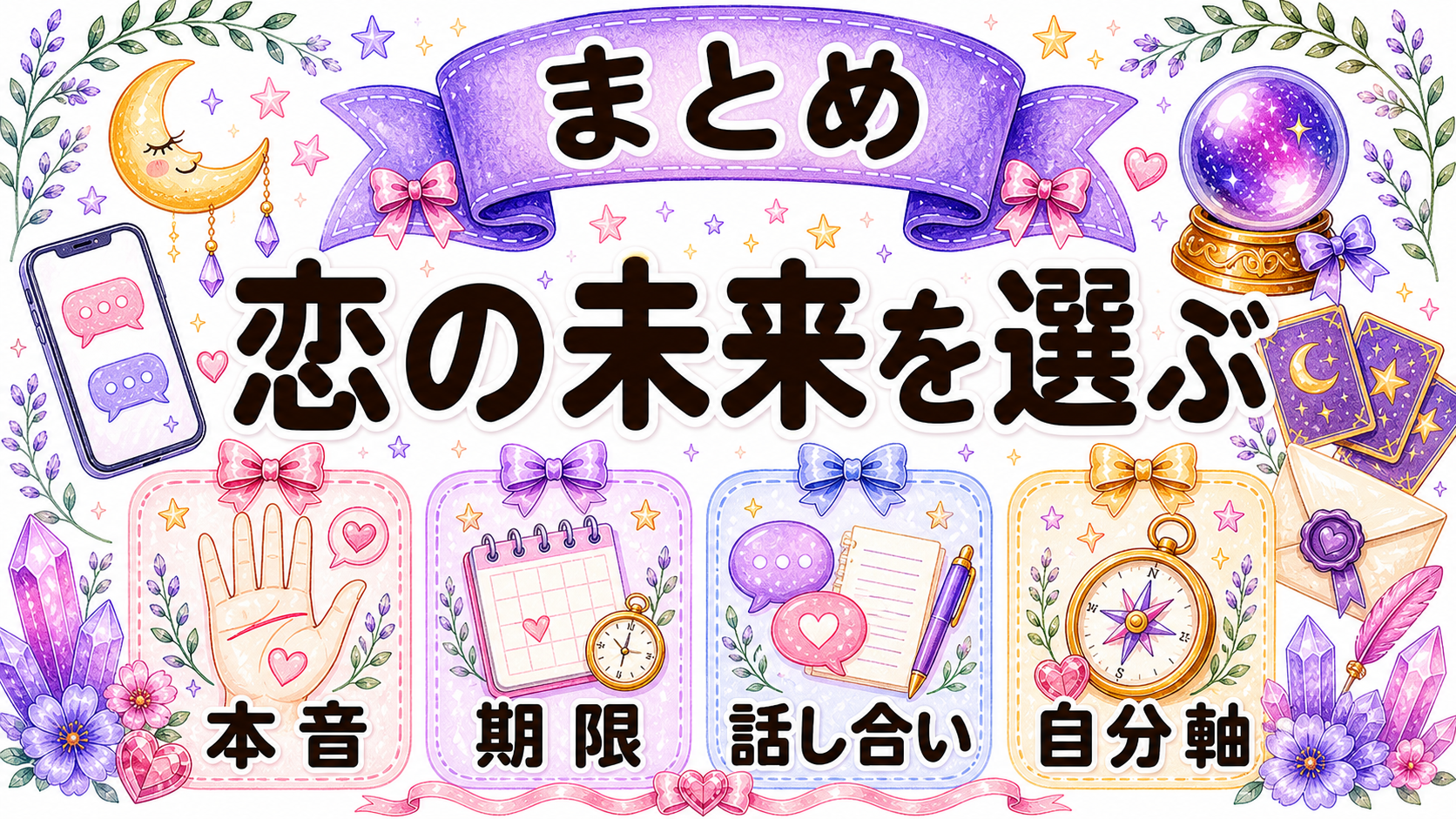 感情線の恋愛傾向のまとめ図解