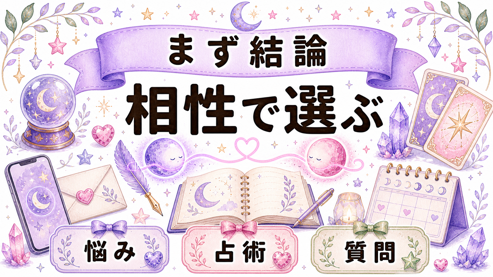 復縁占いで当たる先生探しの結論を示す図解