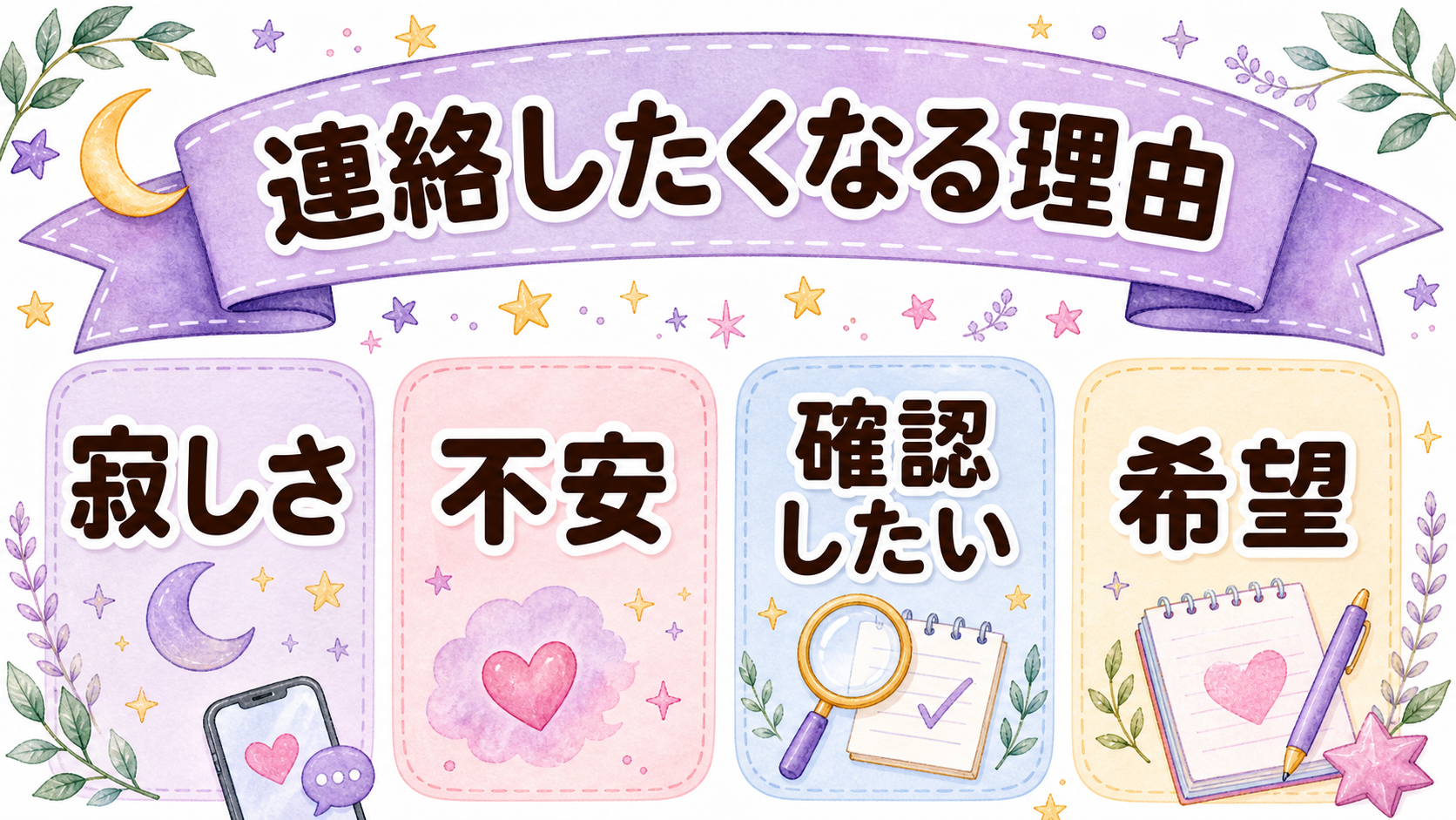 サイレント期間中に連絡したくなる理由を示す図解