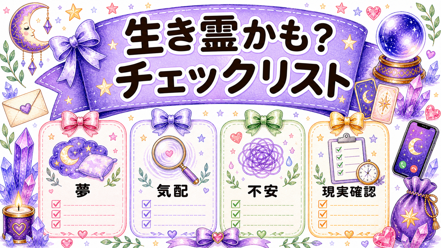 生き霊かもと思った時のチェックリストの図解