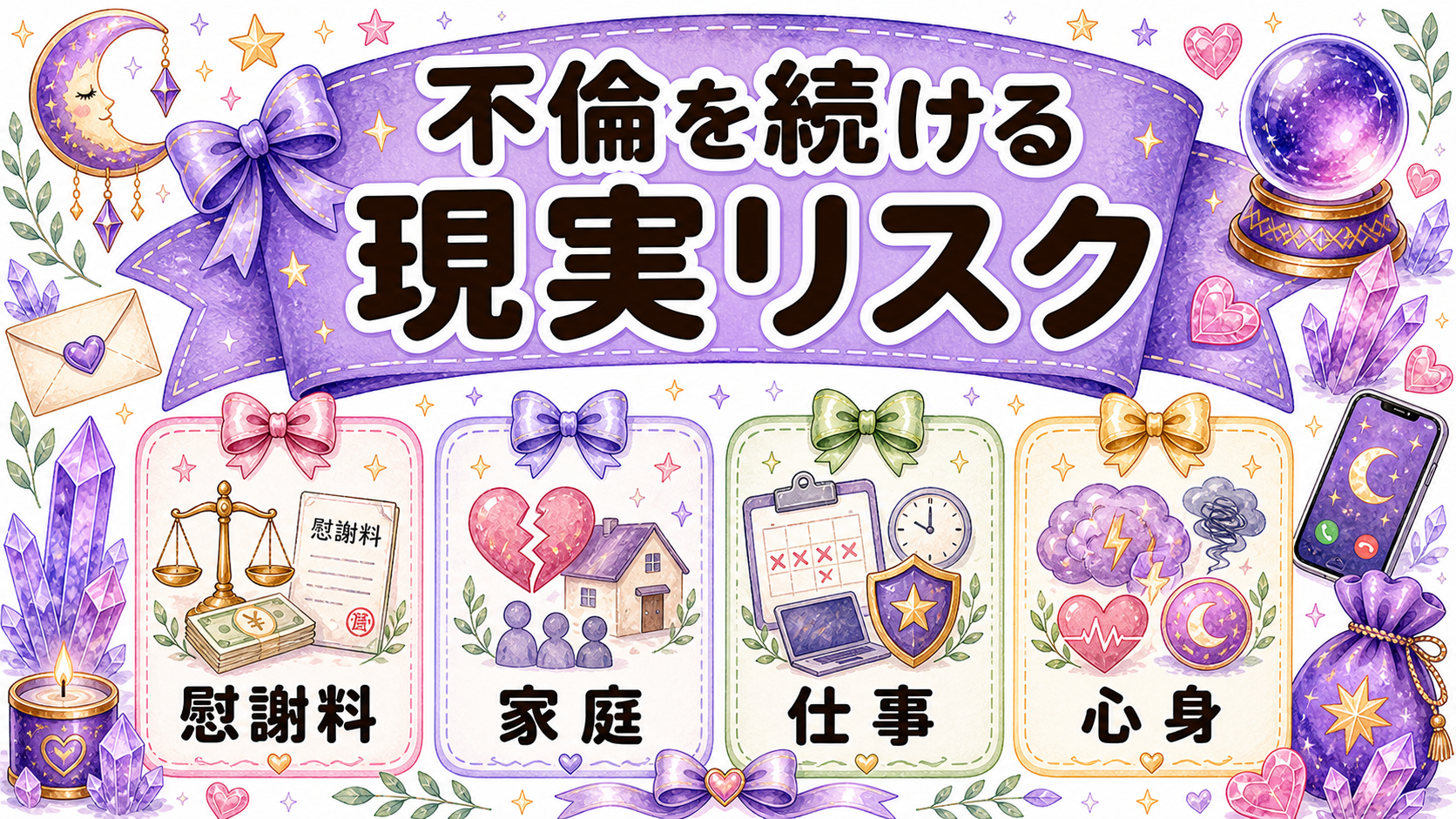 不倫を続ける現実的なリスクの図解