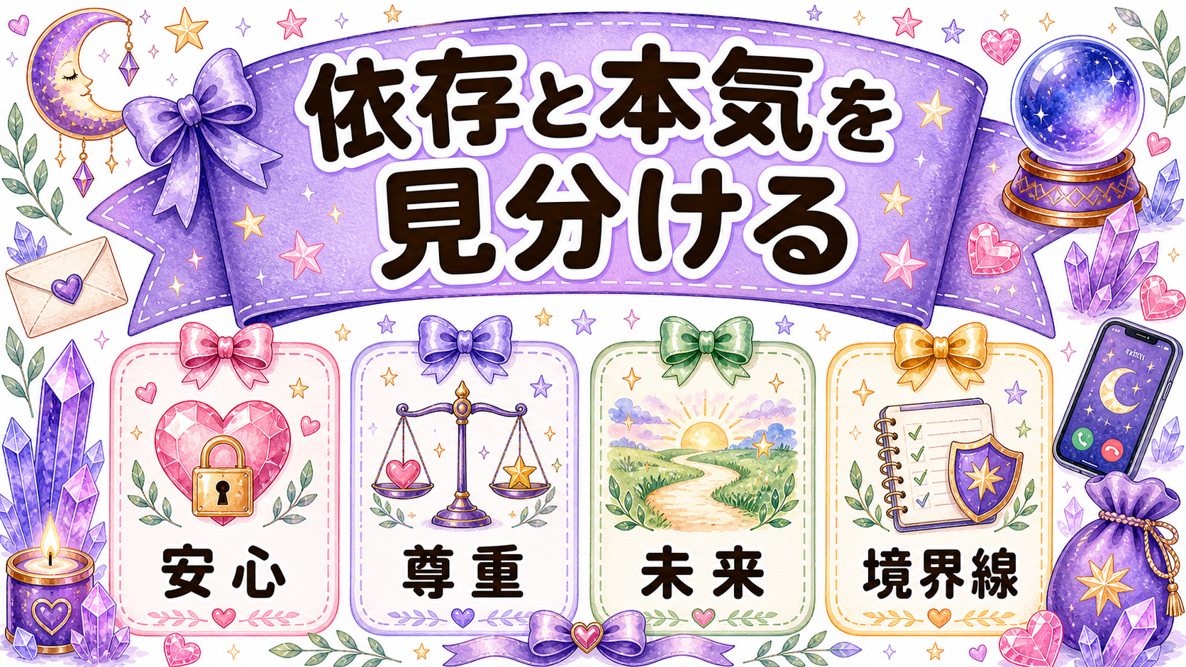 不倫の依存と本気の愛情を見分けるの図解