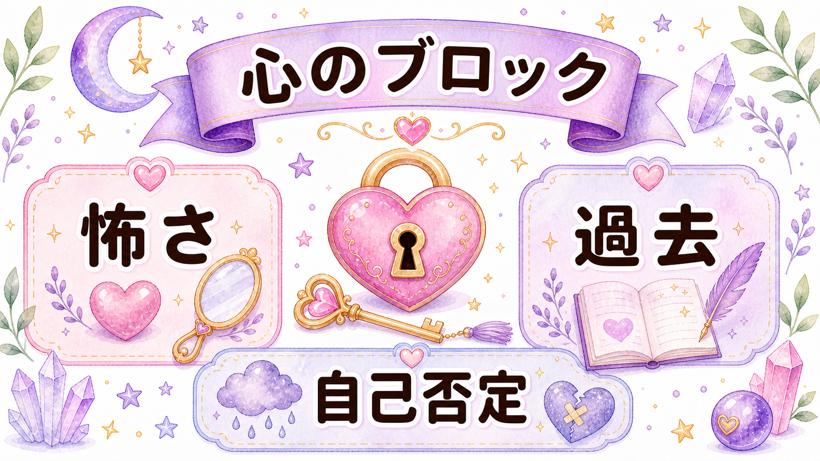 結婚を遠ざける心のブロックや過去の傷を整理する図解