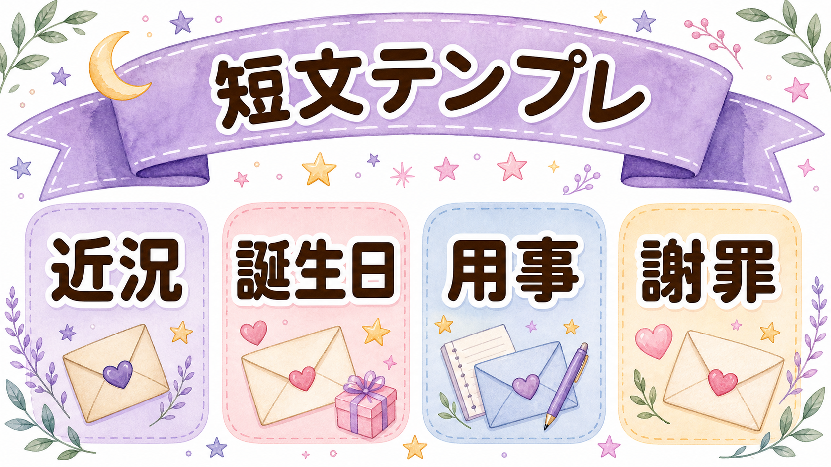 サイレント期間中に送る短文テンプレの図解