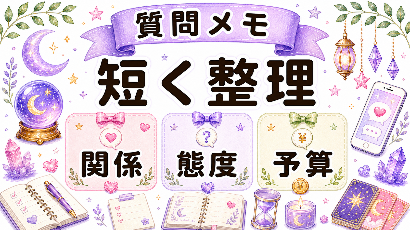 職場恋愛の占い相談前に用意する質問メモ図解
