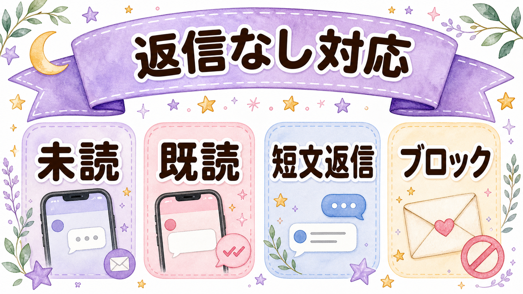 返信がない時や既読スルー後の対応を示す図解