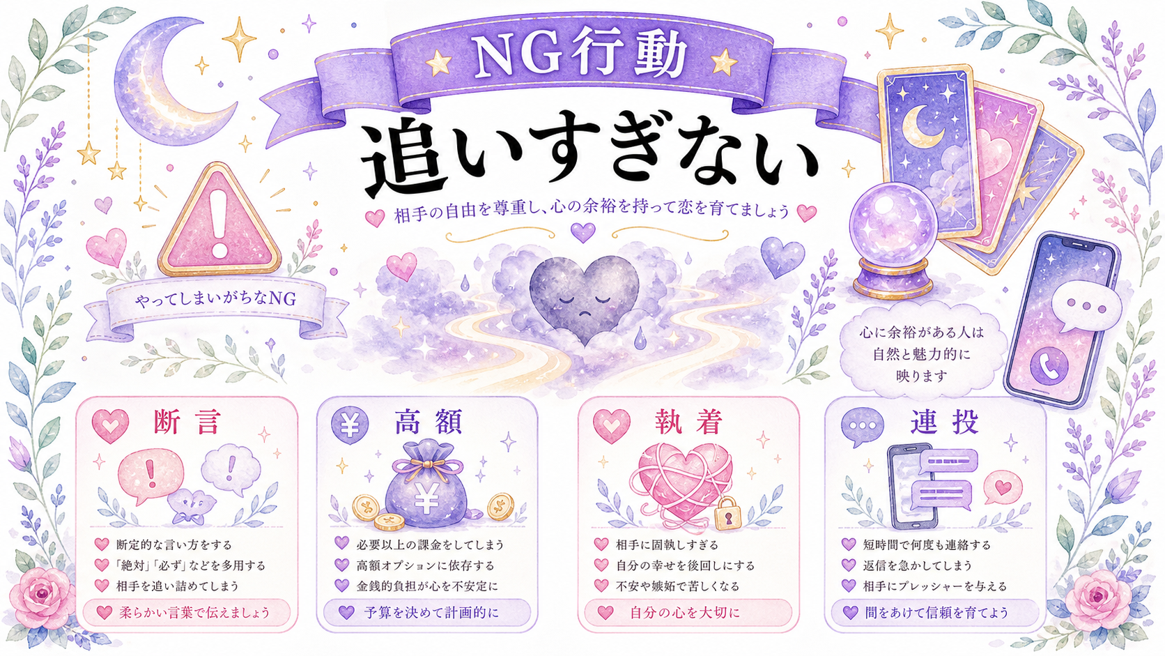 占いでやってはいけない頼り方の図解