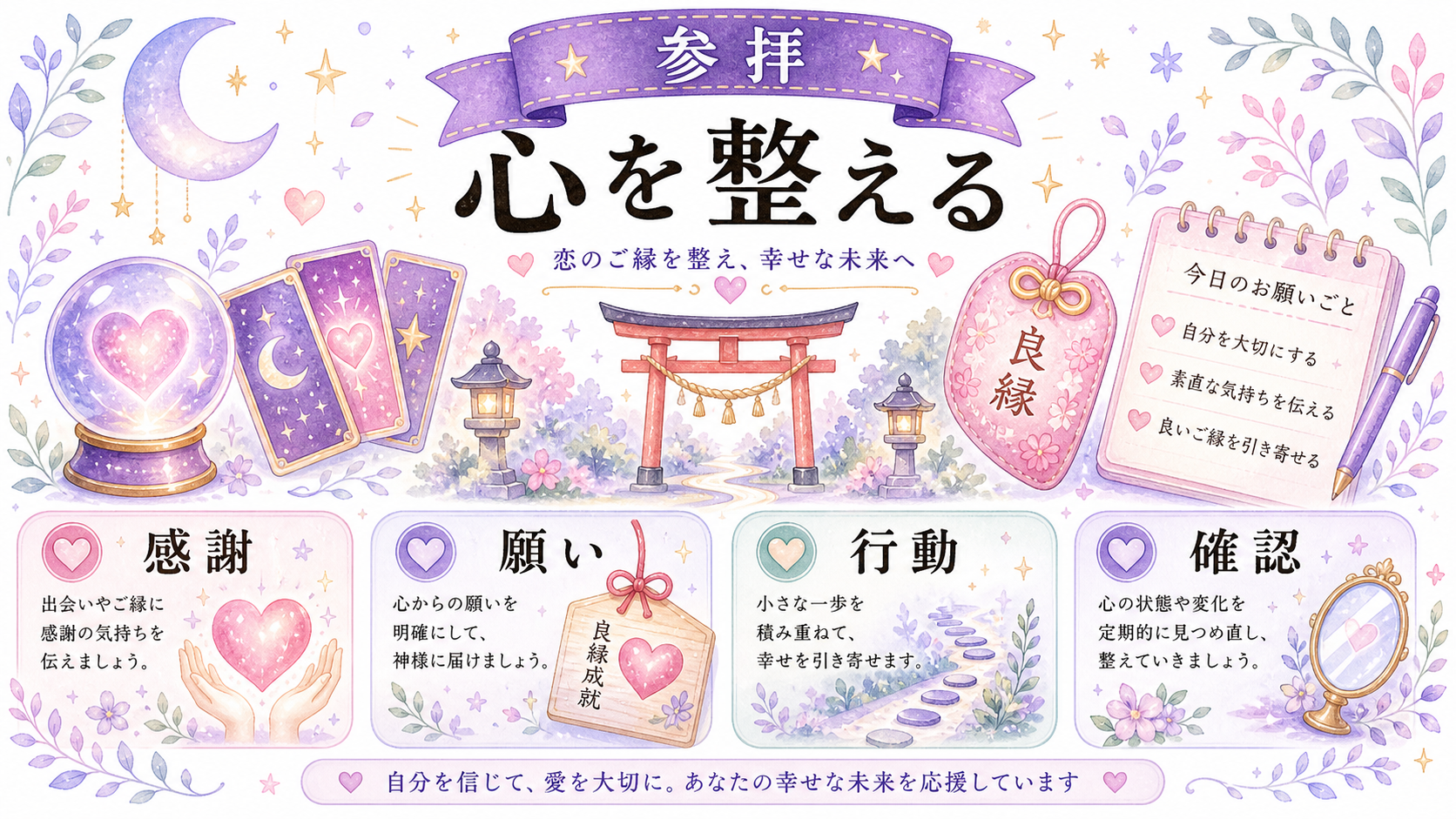 願いと行動の役割を分けるの図解