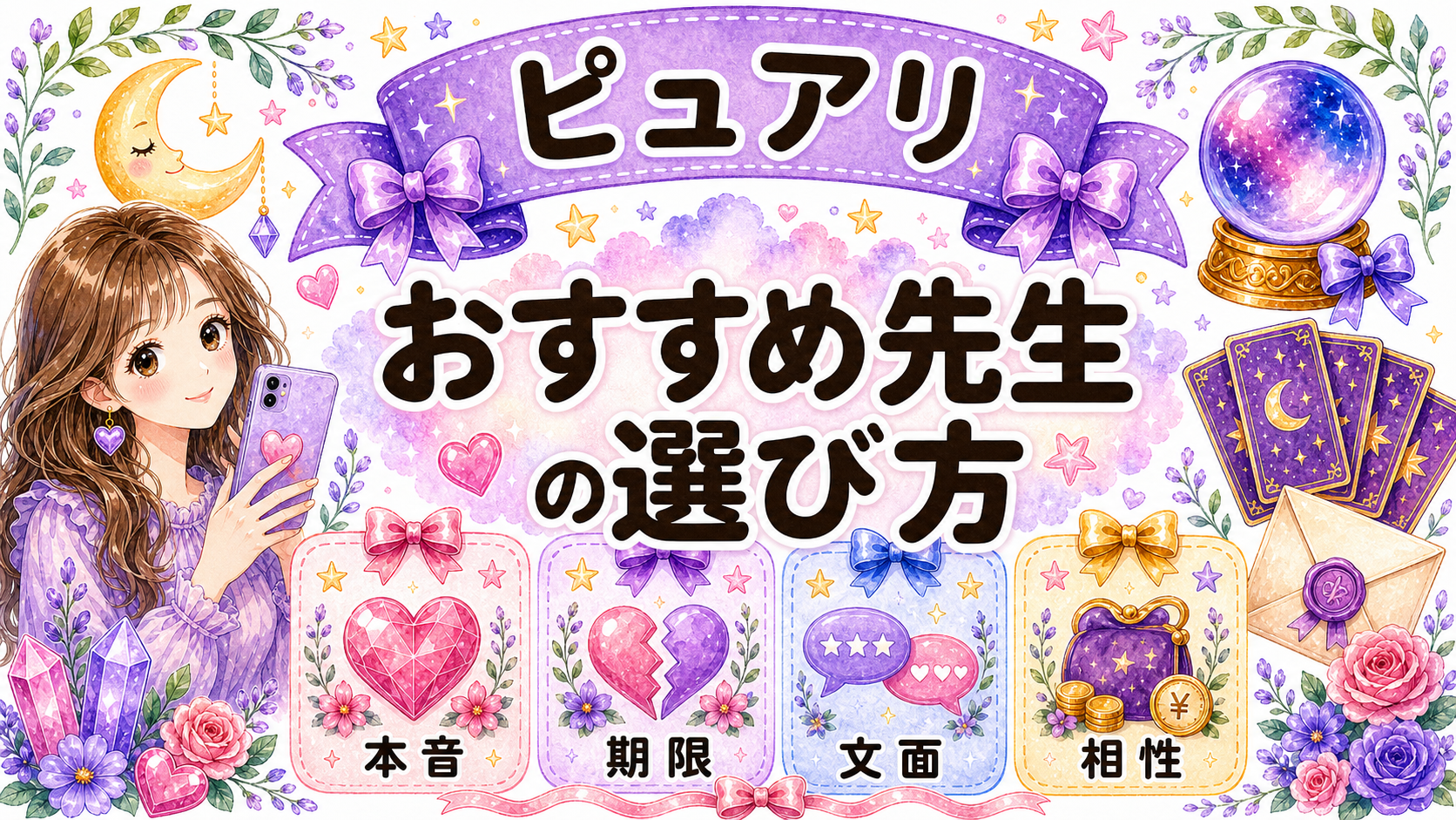 ピュアリおすすめ先生の 選び方の図解