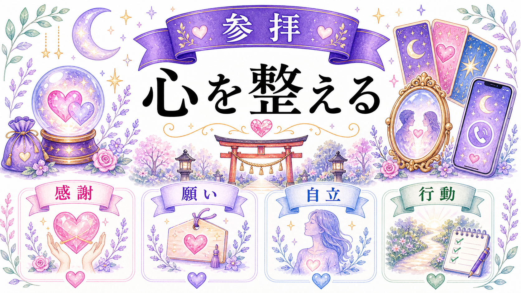 願いと行動の役割を分けるの図解