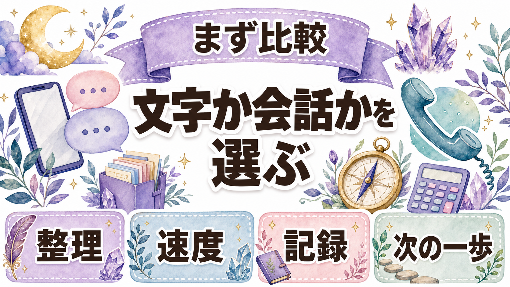 チャット占いと電話占いを比較|料金・向く悩み・選び方の違い チャット占いと電話占いの違いをまず比較