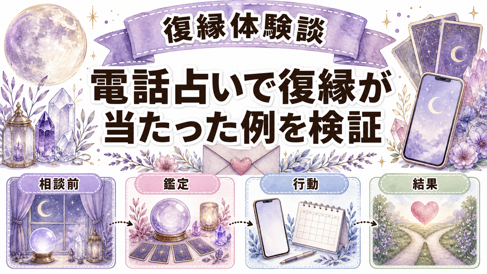 電話占いで復縁が当たった体験談｜成功例・失敗例と再現できる行動