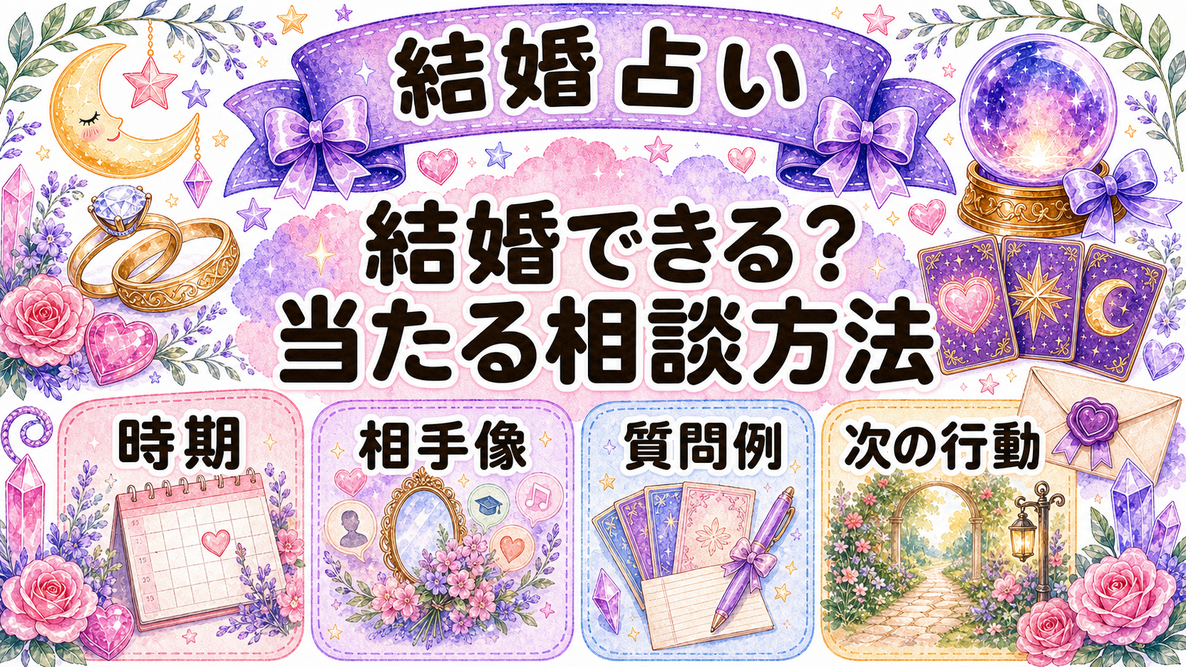結婚できる占いは当たる？時期・相手・行動を相談する質問例
