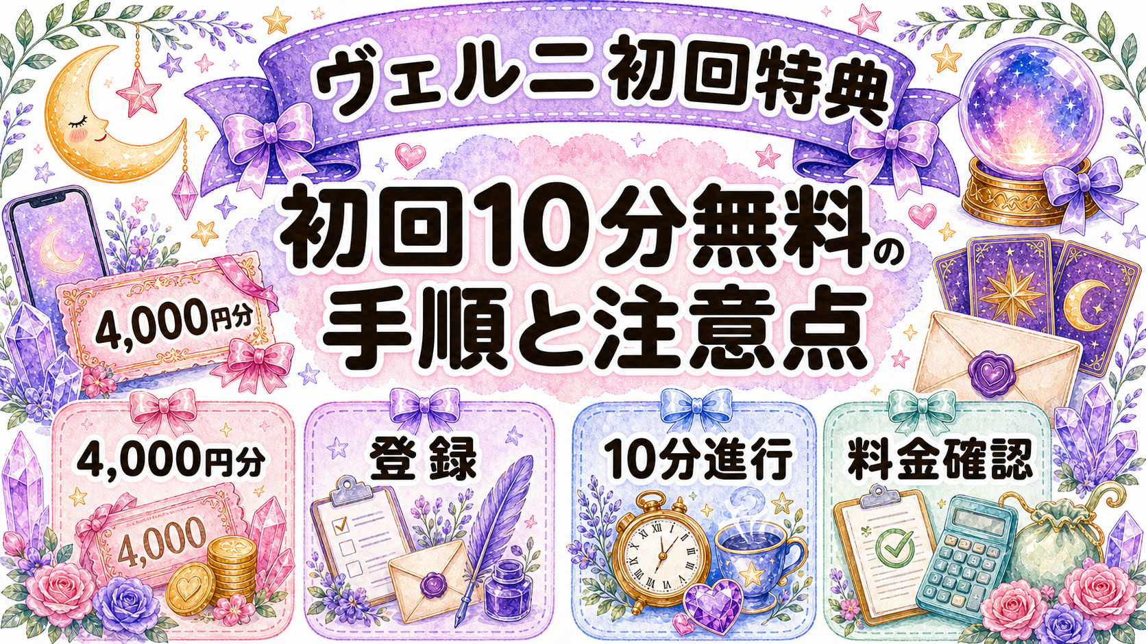 ヴェルニ初回10分無料の手順｜4,000円分特典を損せず使う登録・鑑定ガイド