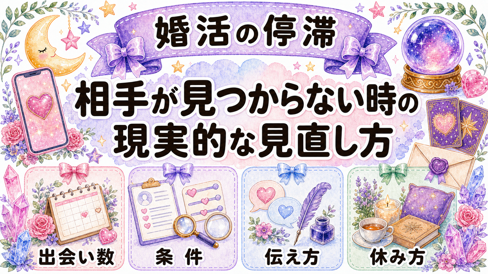 婚活で相手が見つからないスピリチュアルな意味は？現実を動かす見直し方