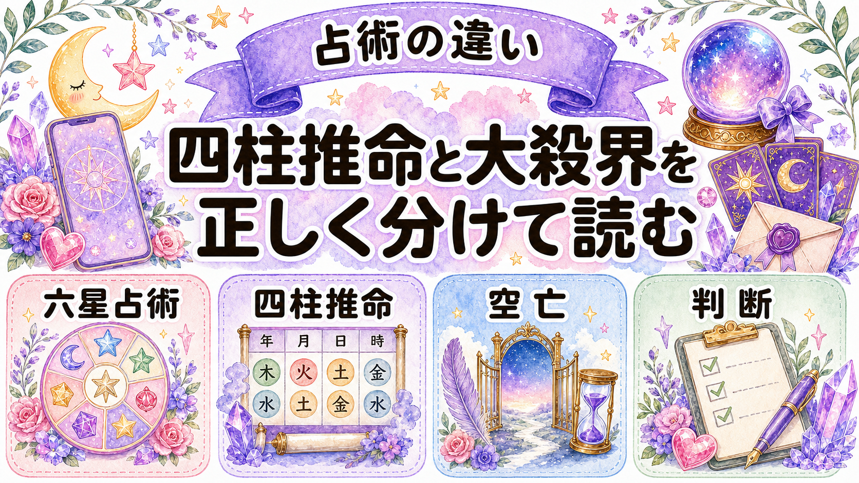 四柱推命の大殺界とは？六星占術との違い・空亡の意味と過ごし方