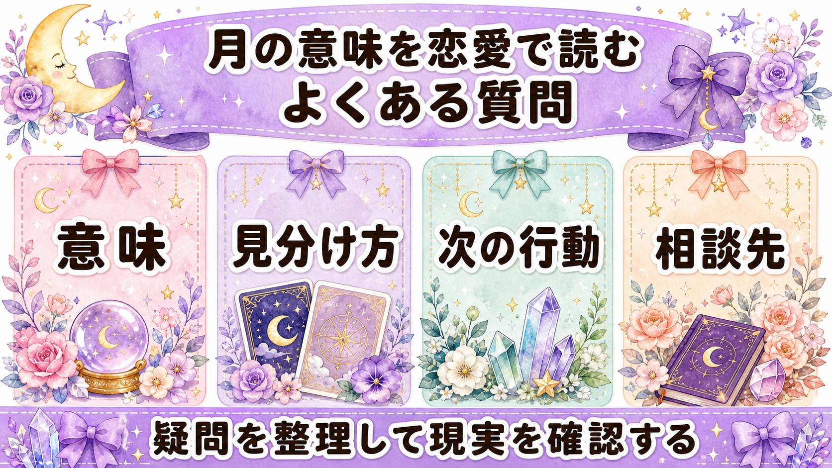 タロット「月」の意味を恋愛で読む|正位置・逆位置・相手の気持ち よくある質問