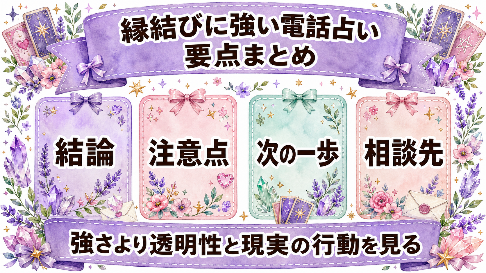 縁結びに強い電話占いの選び方｜強力をうたう先生・口コミ・相談準備 まとめ