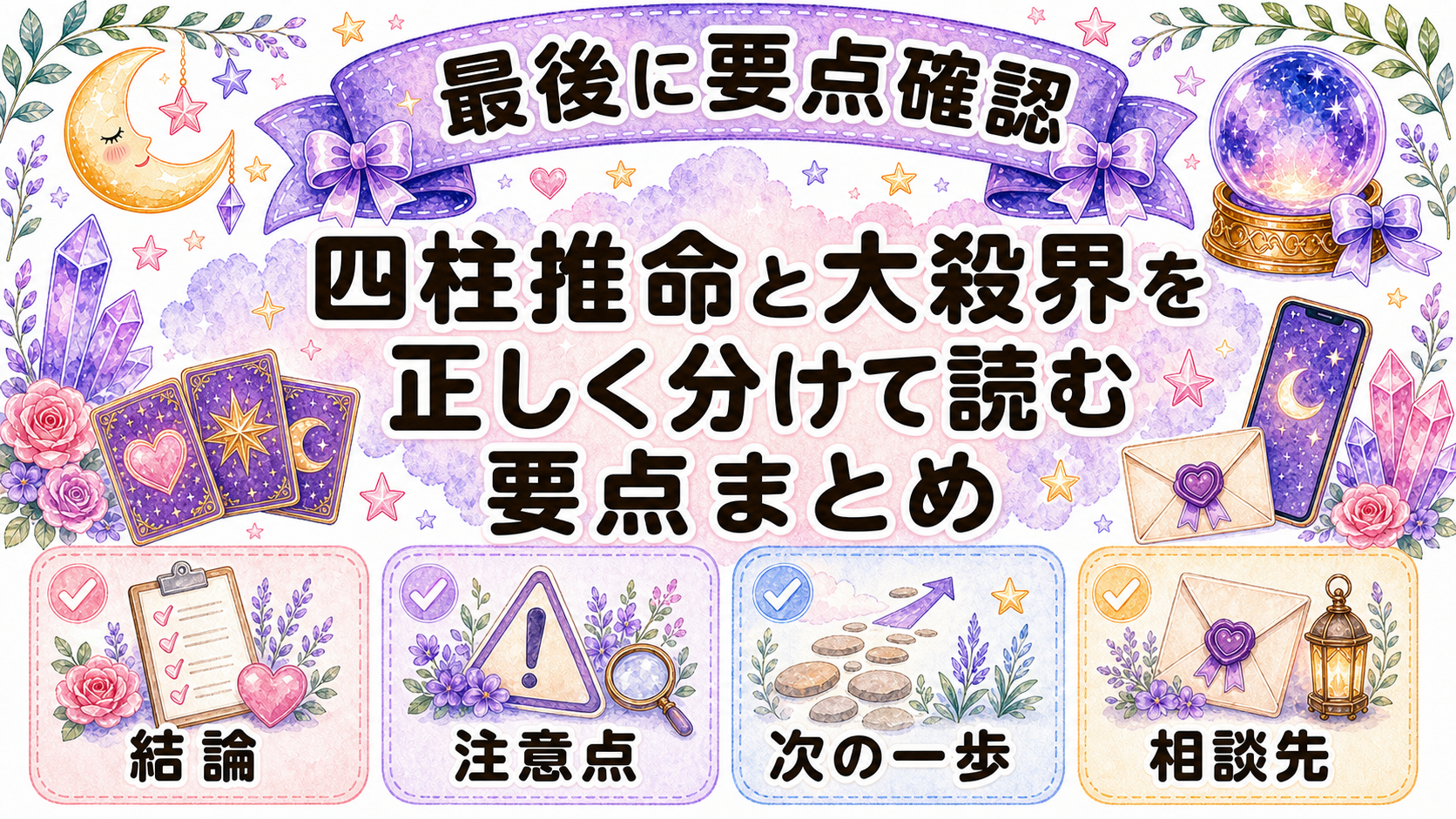 四柱推命の大殺界とは?六星占術との違い・空亡の意味と過ごし方 まとめ