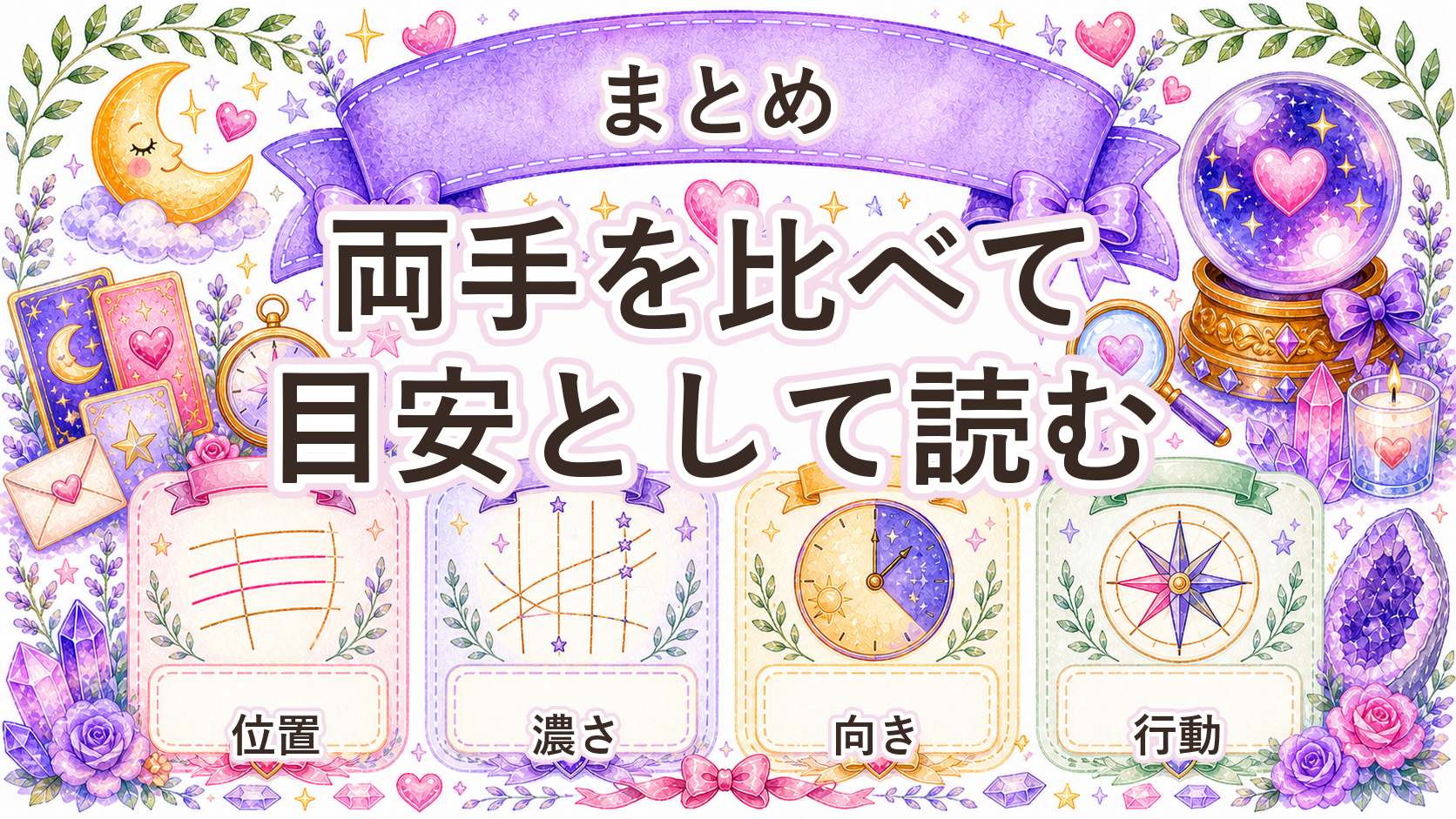 手相の結婚線の見方と時期｜年齢の読み方・左右の違いを解説 まとめ