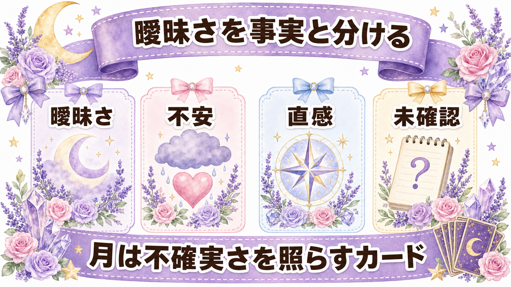 タロット「月」の意味を恋愛で読む|正位置・逆位置・相手の気持ち タロット月の恋愛の意味を先に整理