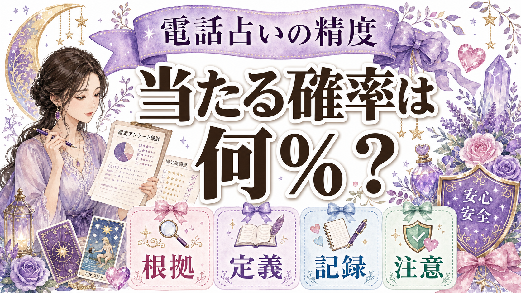 電話占いが当たる確率は何%?根拠の見方と外れを減らす使い方 電話占いに統一的な的中率はない