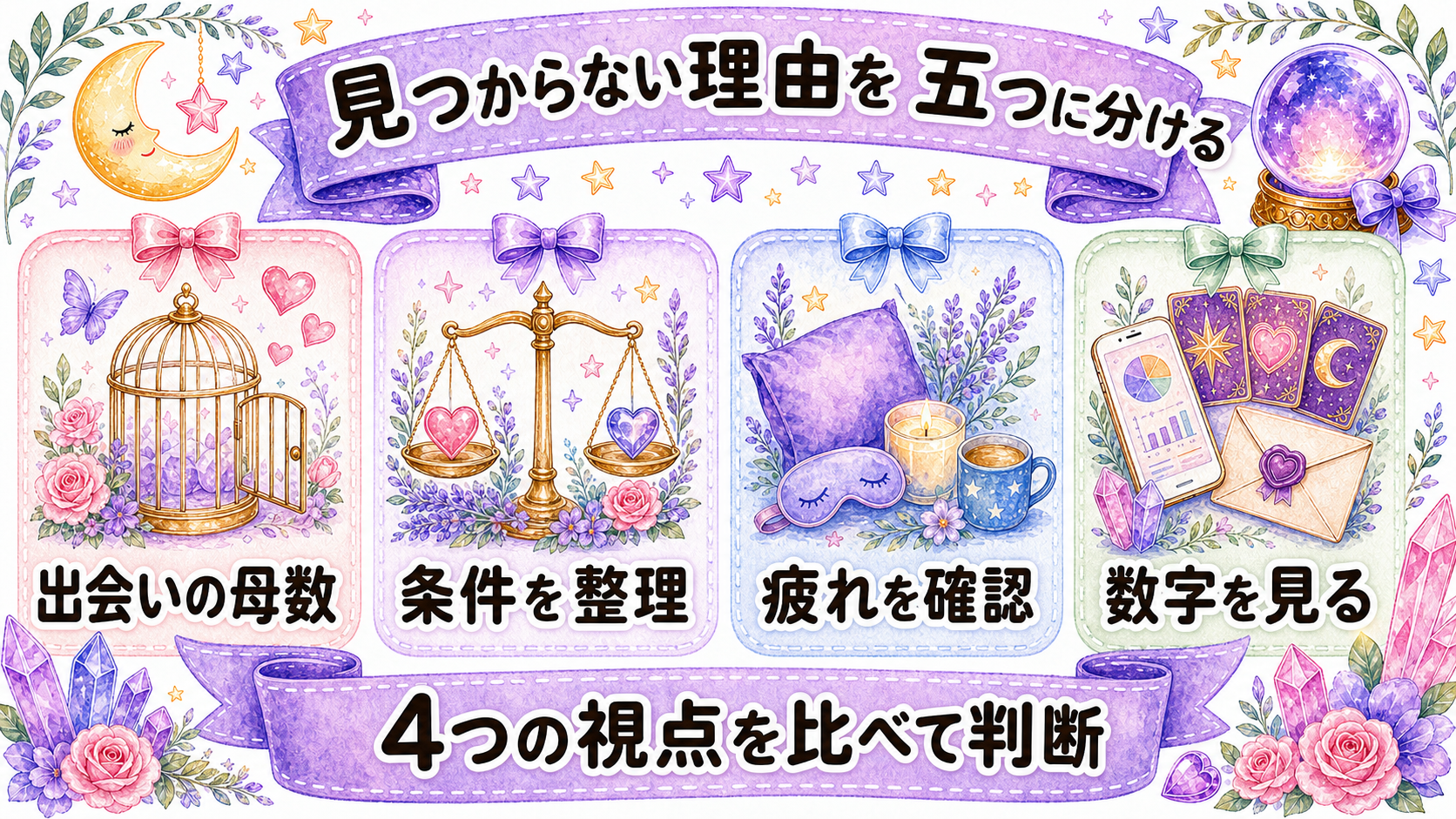 婚活で相手が見つからないスピリチュアルな意味は?現実を動かす見直し方 婚活で相手が見つからない時は原因を五つに分ける