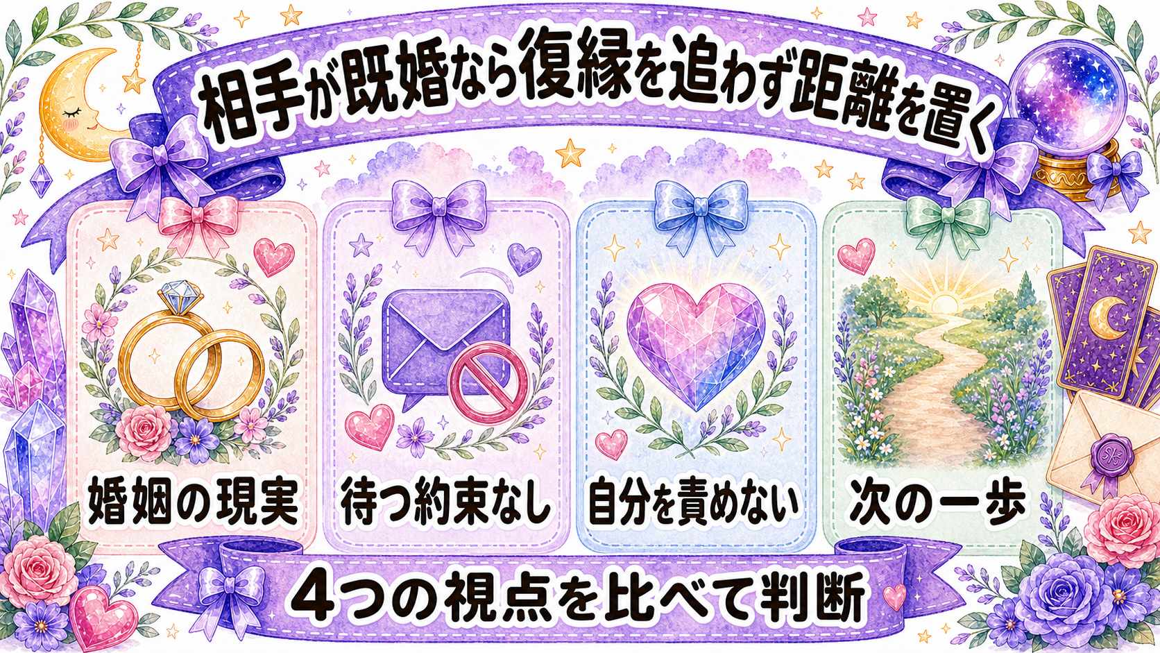 復縁したい相手が既婚者になった時の諦め方|連絡を断ち気持ちを整理する手順 相手が既婚なら復縁を追わず距離を置く