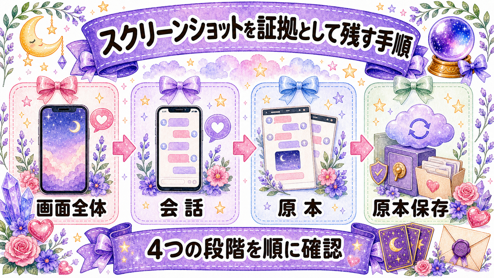 不倫の証拠をスマホで集める方法|保存すべき内容と違法になる行為を解説 スクリーンショットを証拠として残す手順