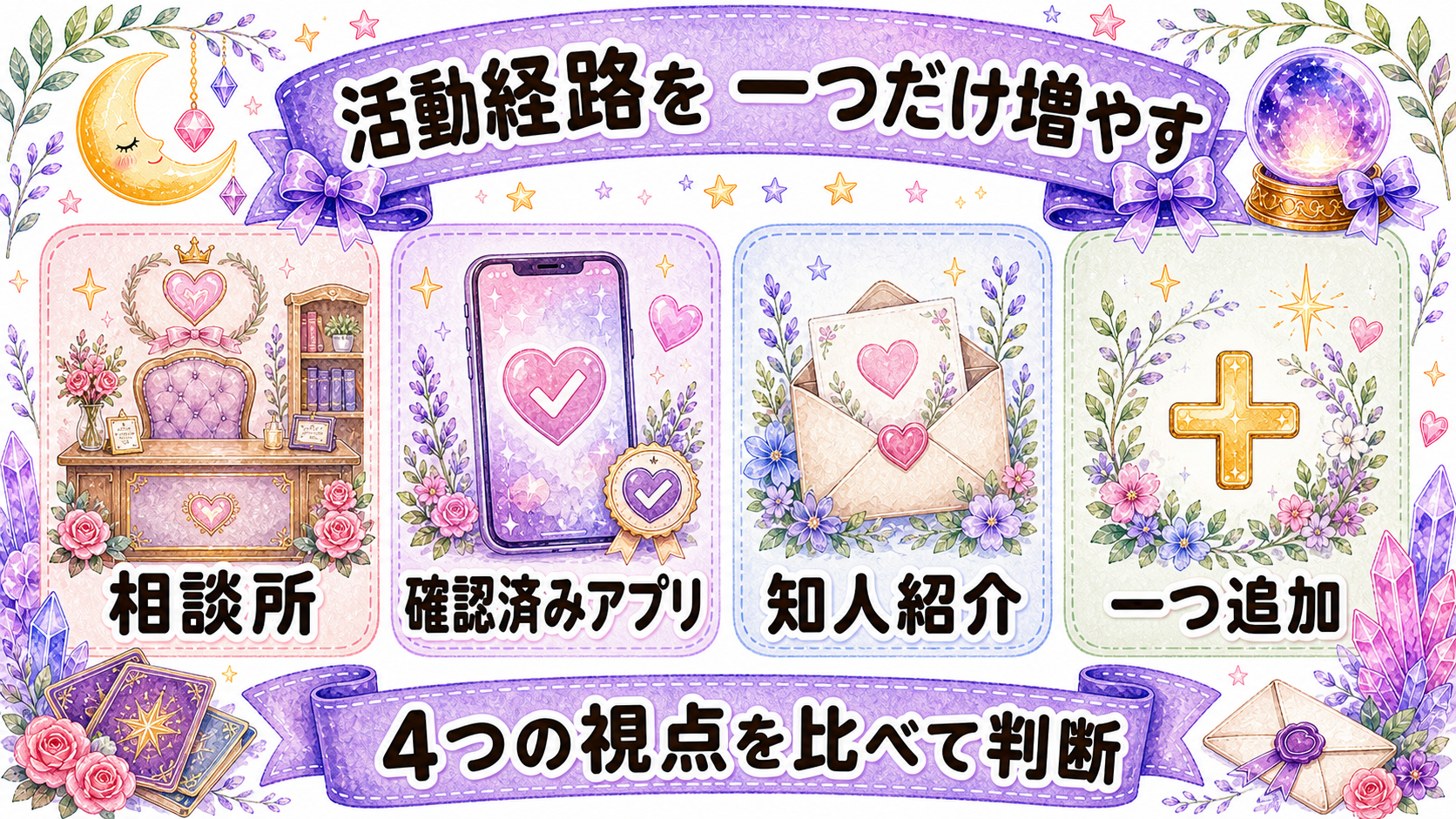 婚活で相手が見つからないスピリチュアルな意味は?現実を動かす見直し方 出会いの経路を一つ増やす