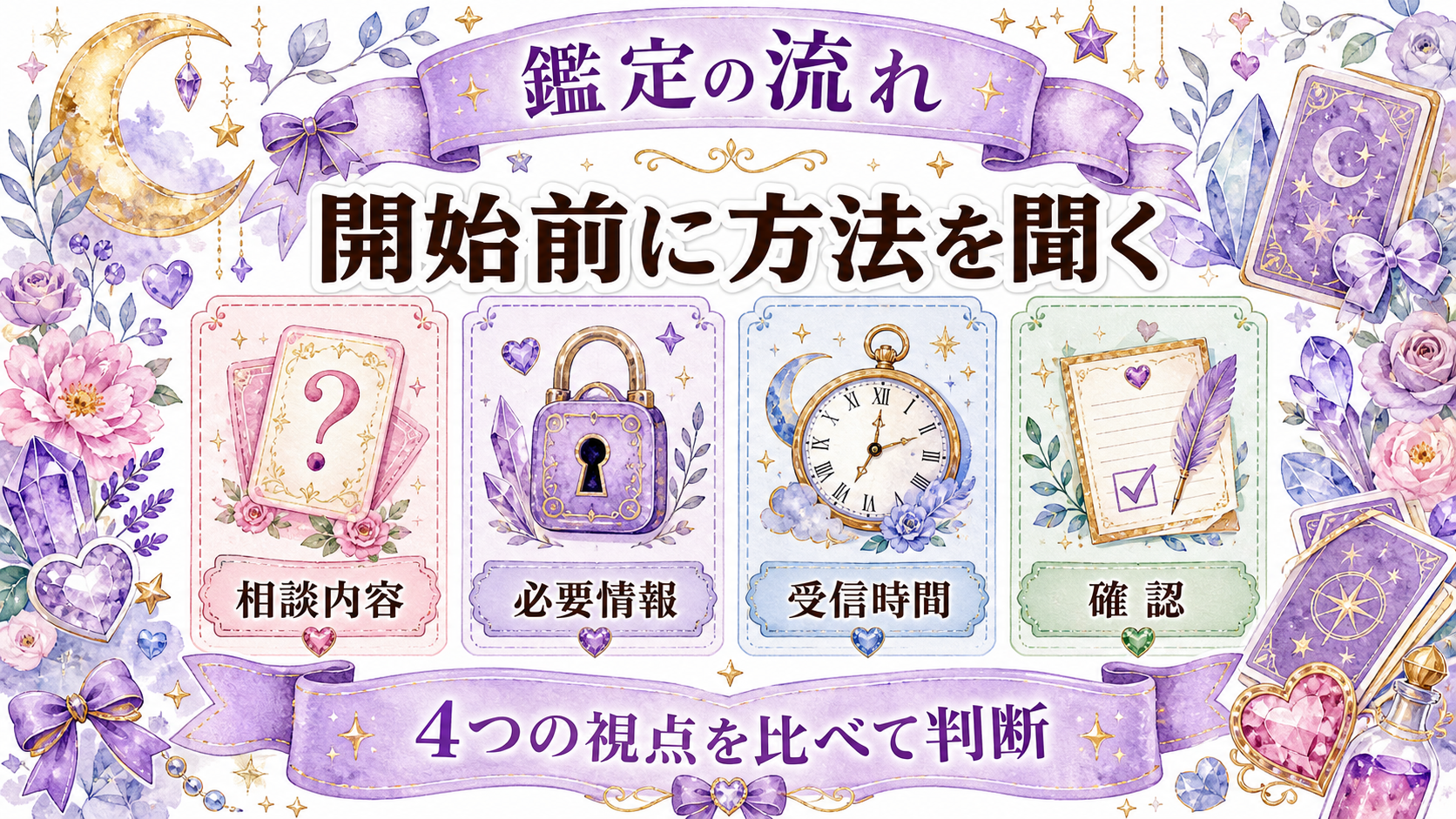 霊視とチャネリングの違い｜情報の受け取り方・向く相談・選び方 鑑定の流れと必要な情報