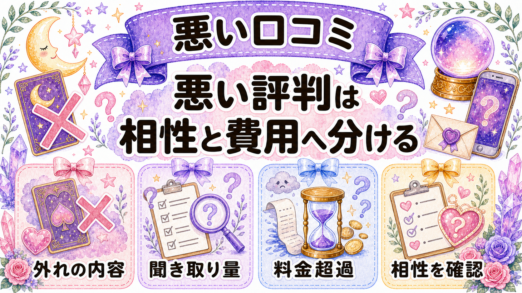 電話占いウィルの口コミ・評判は?復縁相談の選び方と注意点 ウィルの悪い口コミ・評判から分かる注意点