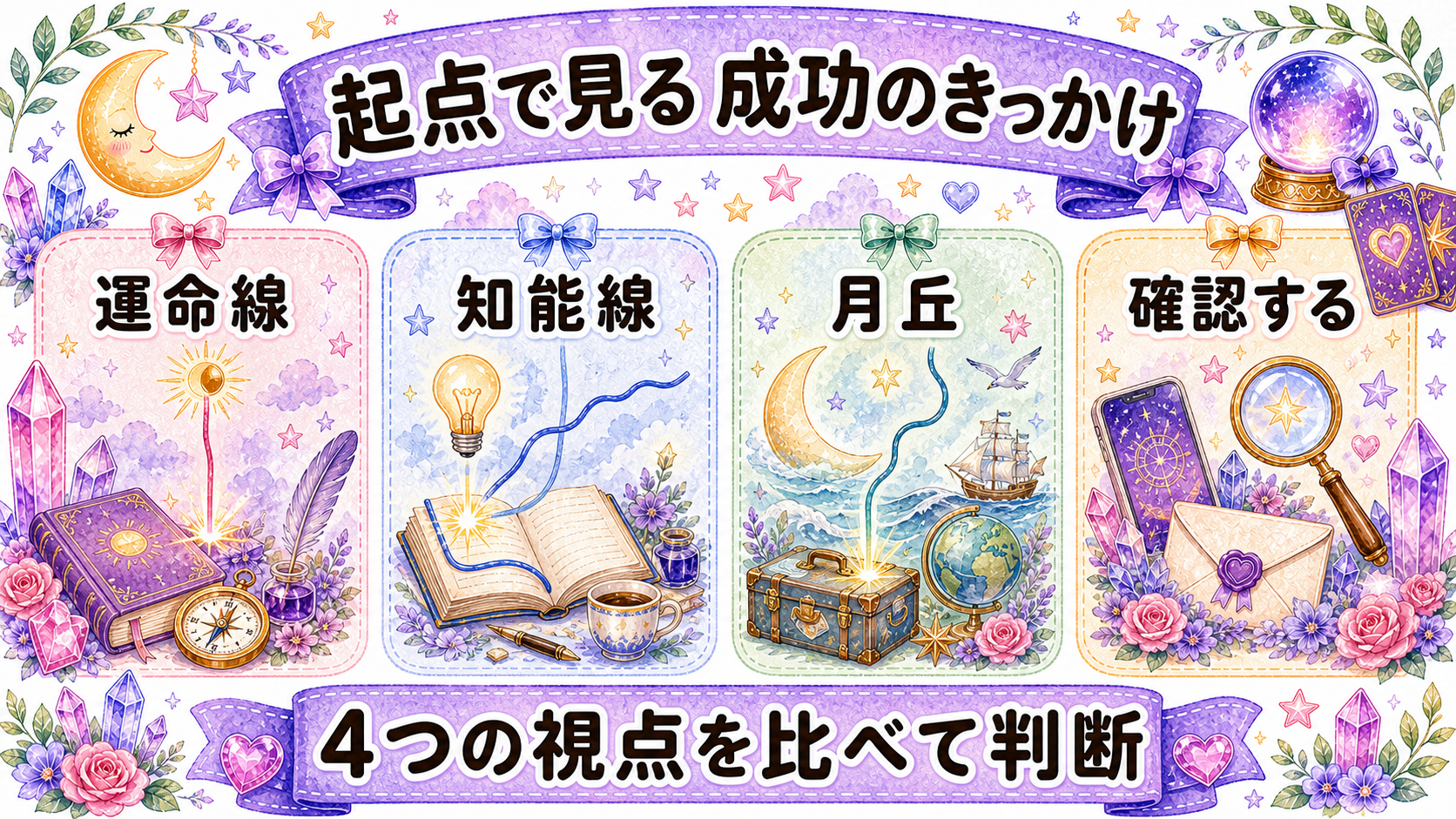 手相の太陽線の見方｜仕事運・成功運・金運と左右別の読み方 太陽線の起点別に見る仕事運