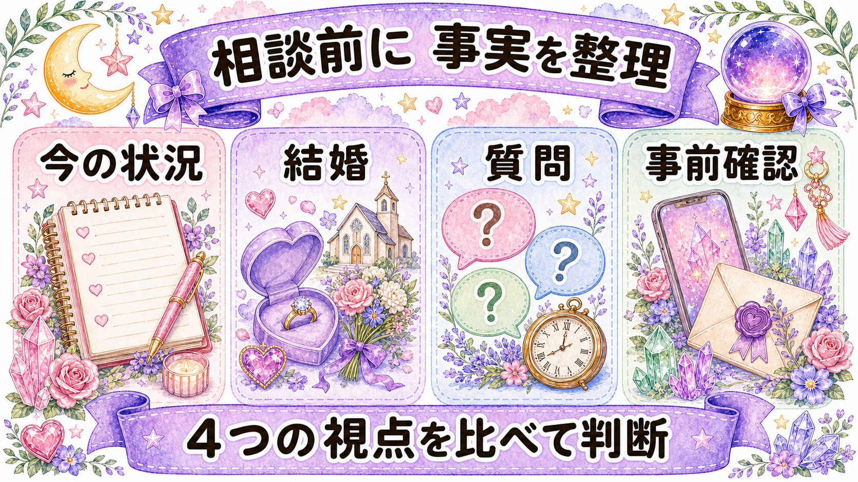 結婚できる占いは当たる?時期・相手・行動を相談する質問例 結婚占いを当たりやすい相談へ変える準備