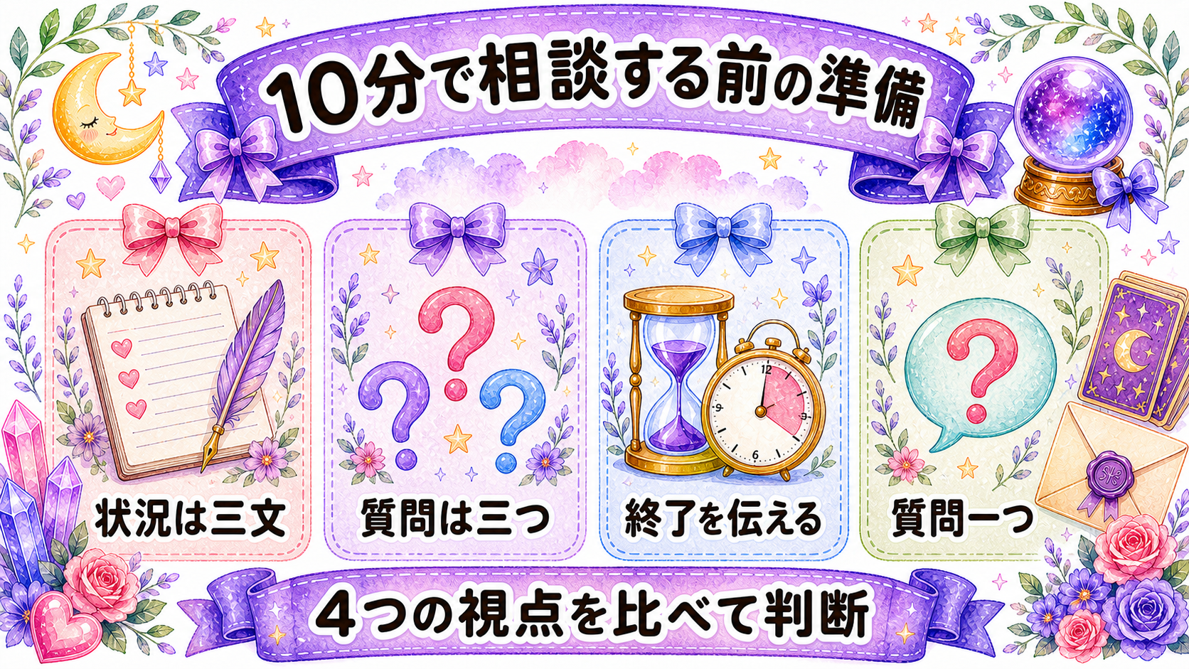 電話占い10分の料金相場はいくら?1分単価別早見表と予算内で相談するコツ 10分で相談する前の準備