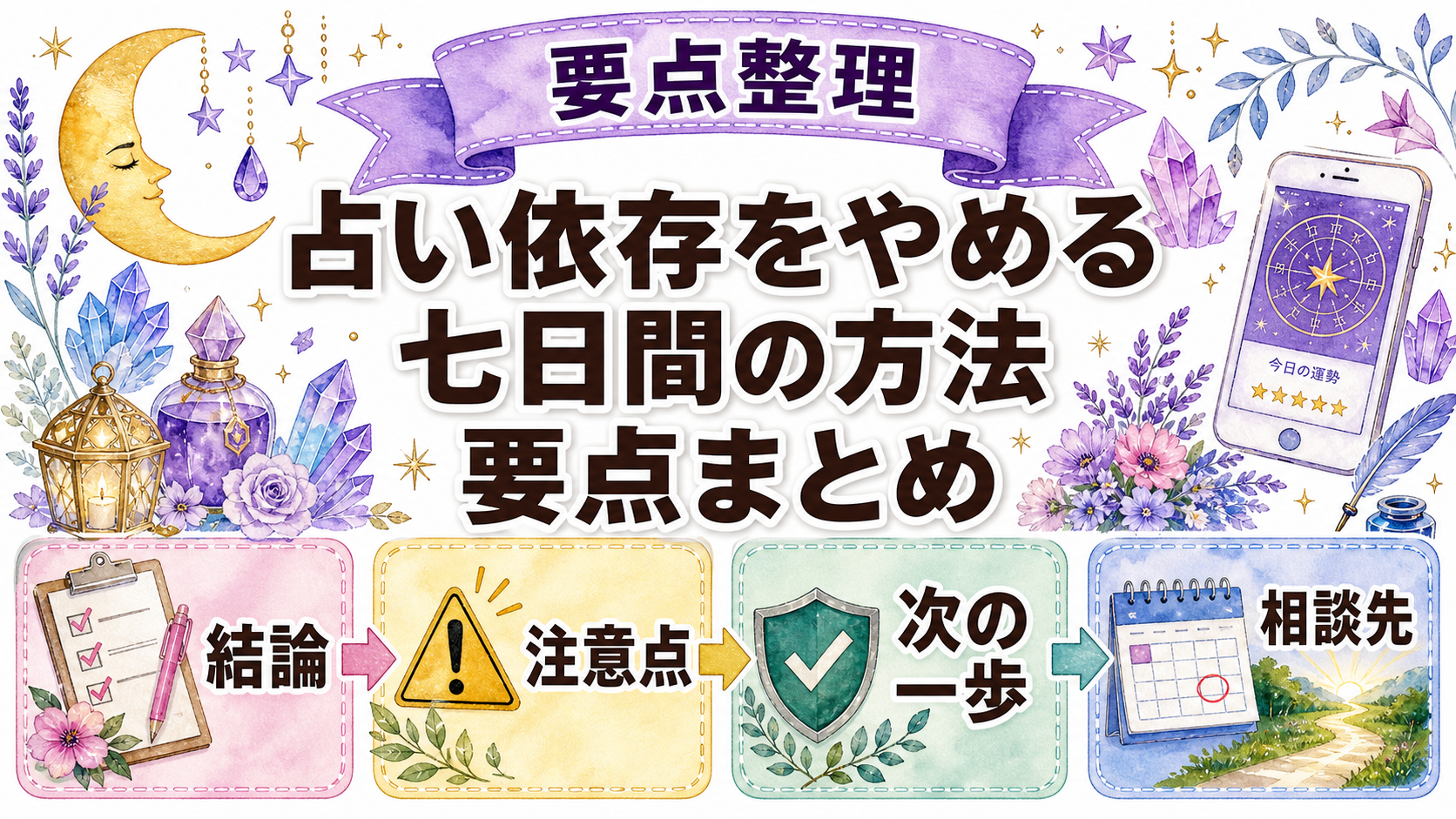 占い依存をやめる方法|今すぐできる7日間の減らし方と相談先 まとめ