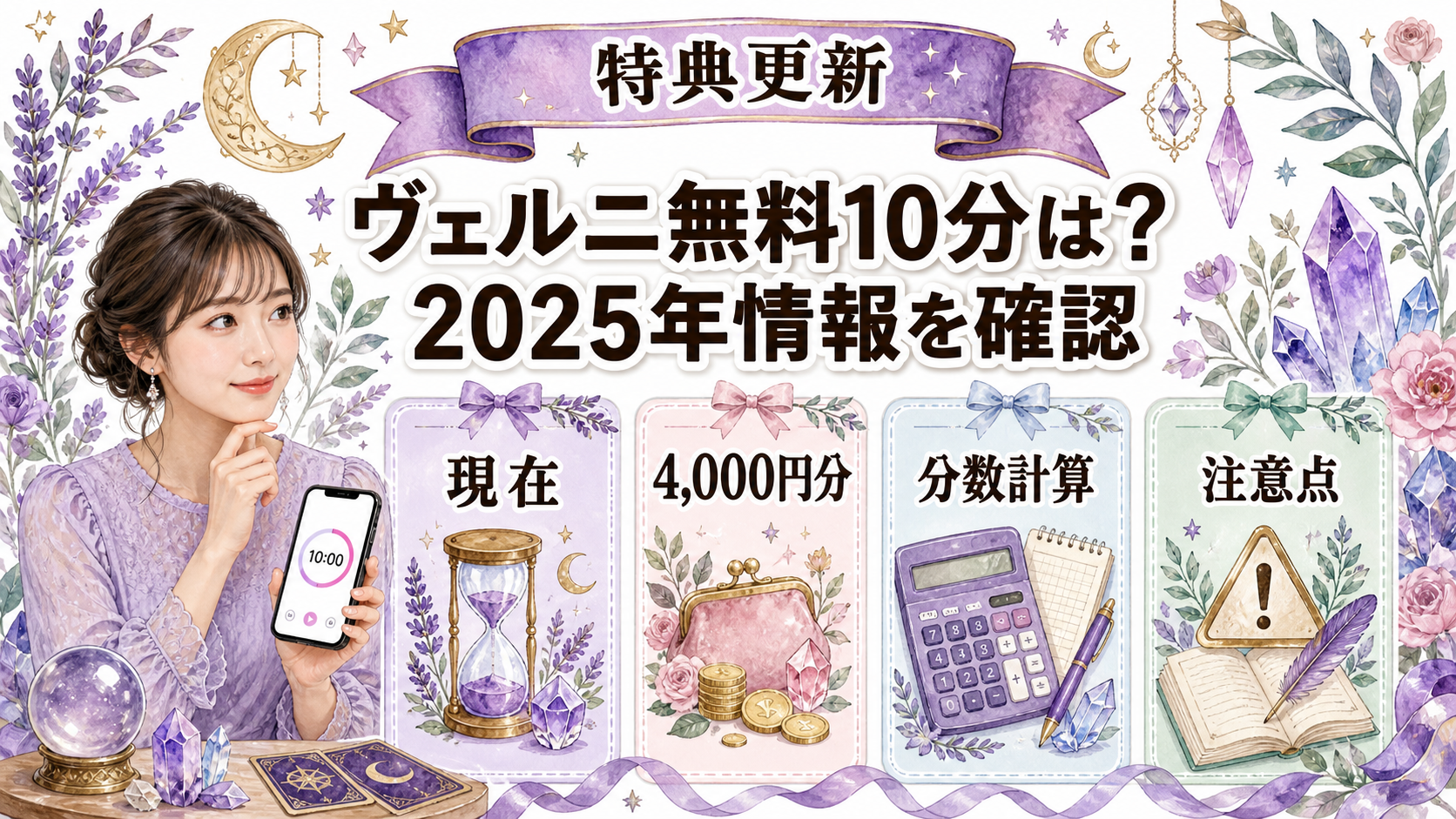 ヴェルニ無料10分は2025年の特典？現在の新規登録特典と使い方