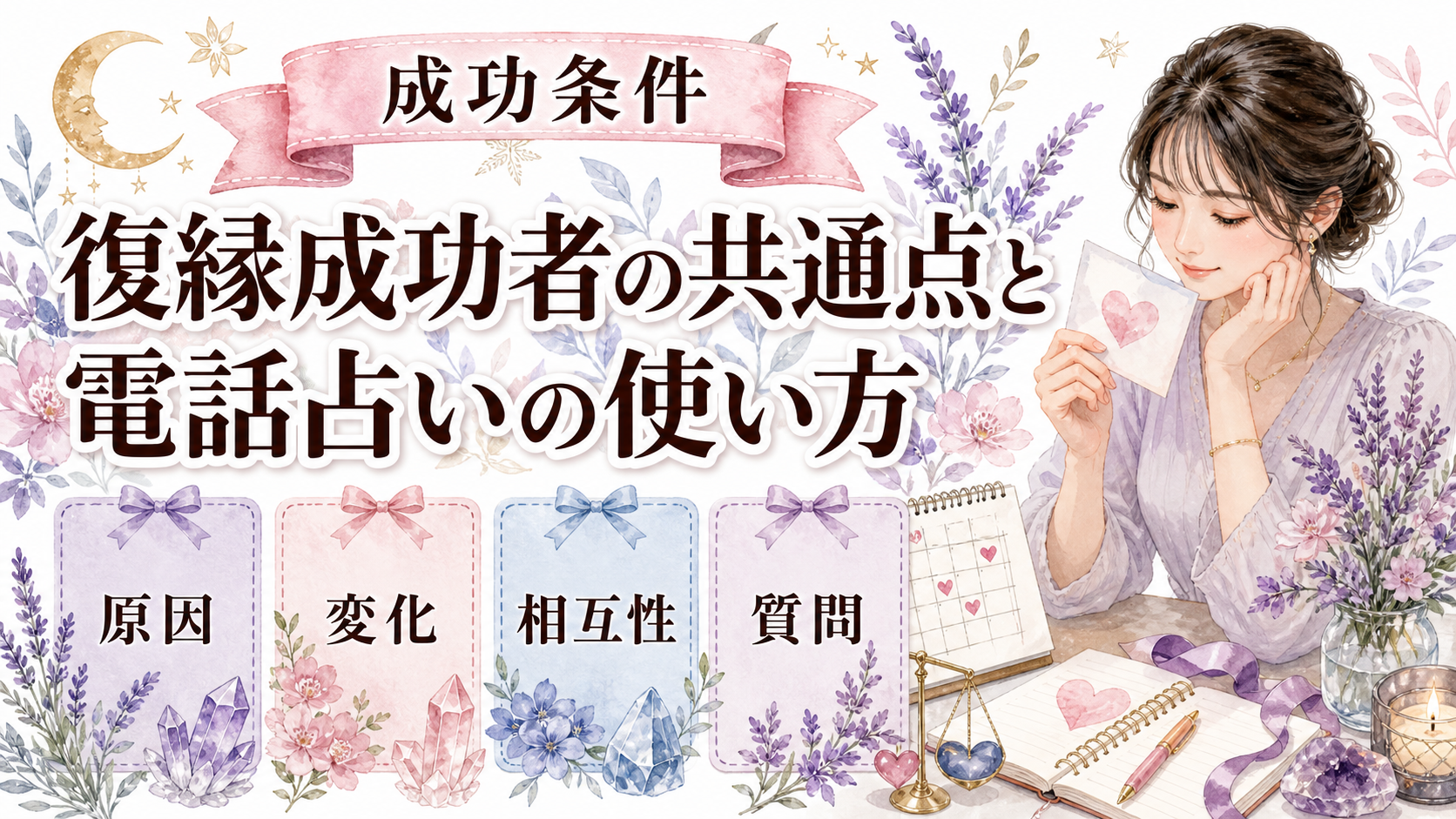 復縁成功者の共通点は？電話占いで確認したい条件と行動
