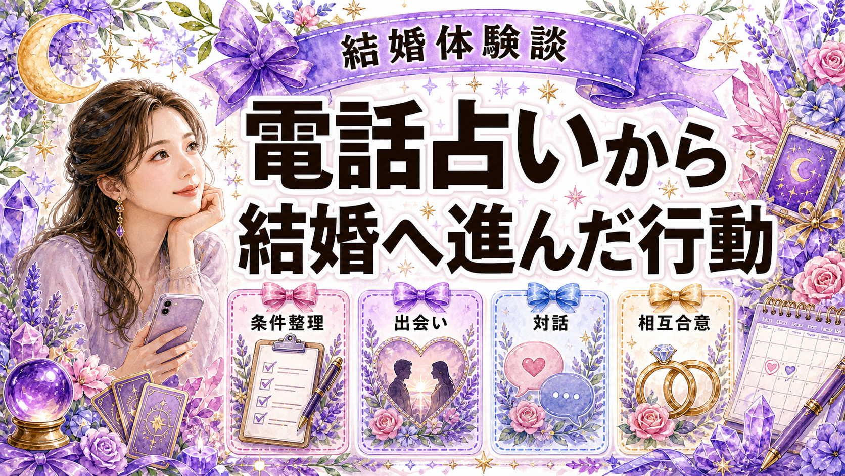 電話占いで結婚できた体験談｜再構成例と成婚へ進んだ現実の行動