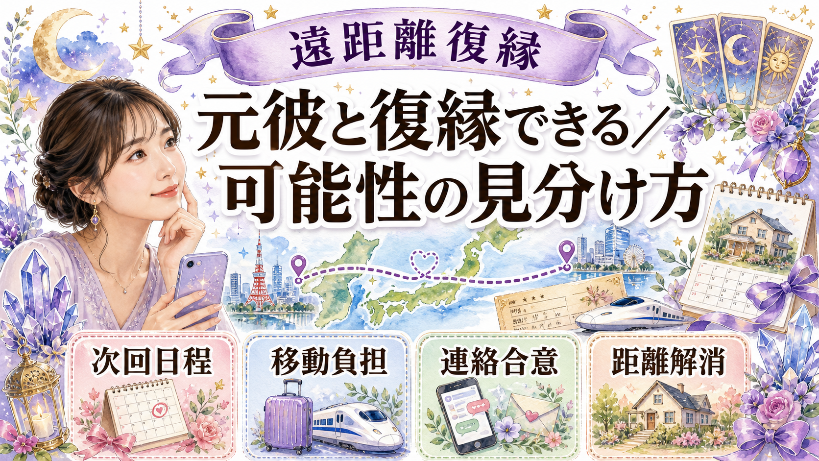 遠距離で別れた元彼と復縁できる可能性は？占い前に見る距離解消の条件