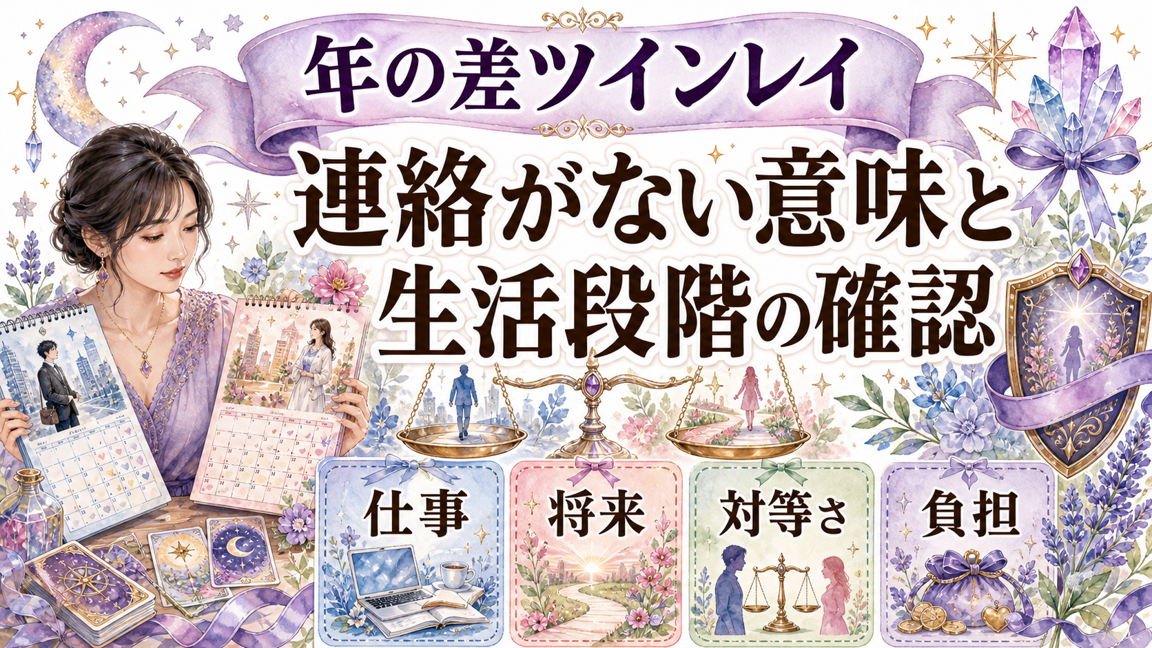 年の差ツインレイから連絡がない意味は？年齢より生活段階と対等さを見る