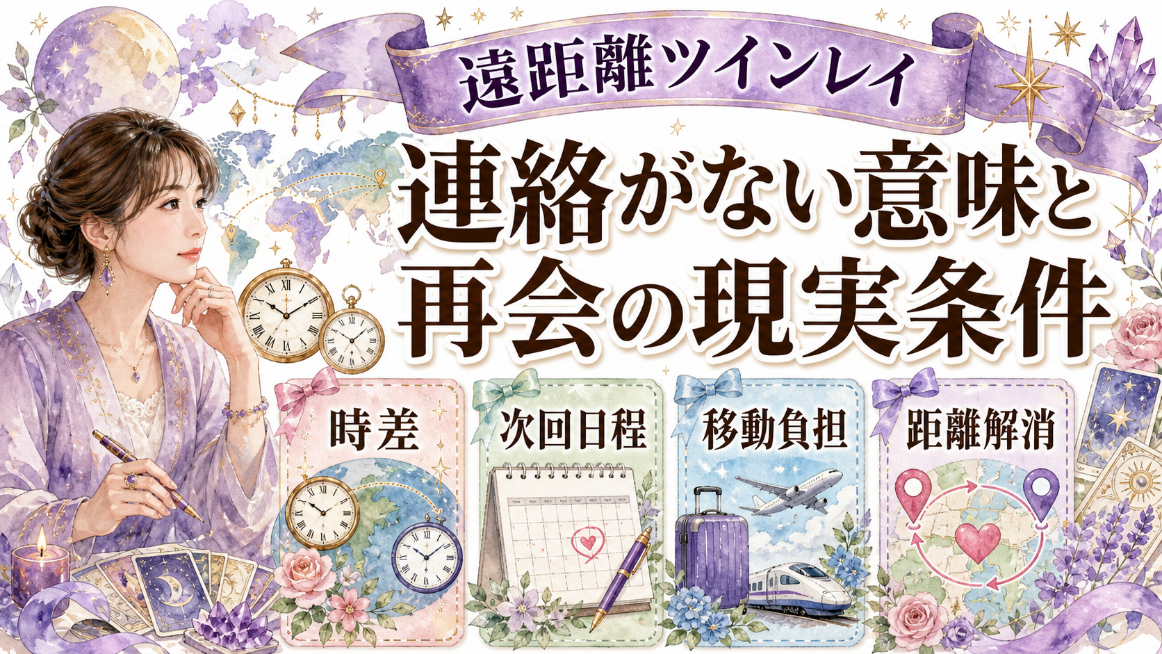 遠距離ツインレイから連絡がない意味は？時差・再会計画・待つ期限の決め方