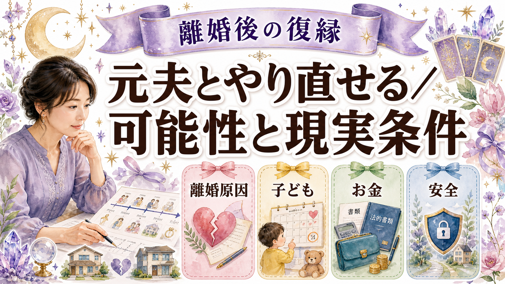 離婚した元夫と復縁できる可能性は？子ども・お金・安全を含む占い前の確認