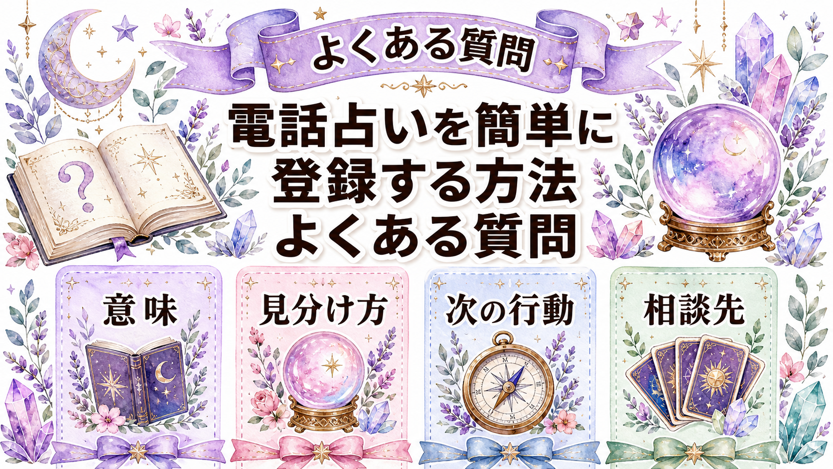 電話占いの登録方法は簡単?会員登録から鑑定・支払いまでの手順 よくある質問