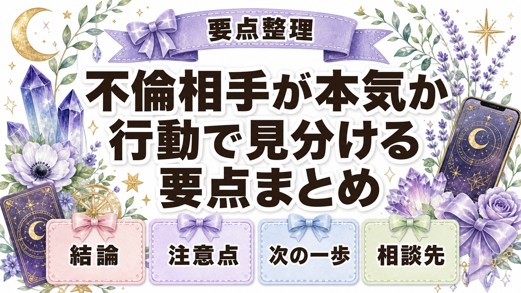 不倫相手が本気か分かる証拠|言葉より行動で判断する基準 まとめ